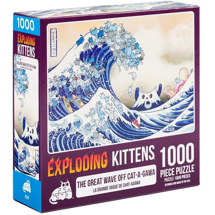 Exploding Kittens Puzzle - Great Wave Off Cat-a-gawa (1000pc)