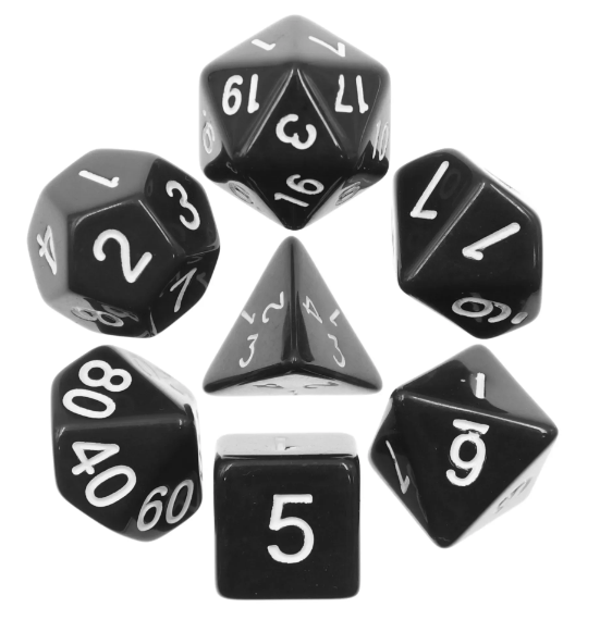 Opaque dice - 7 Polyhedral