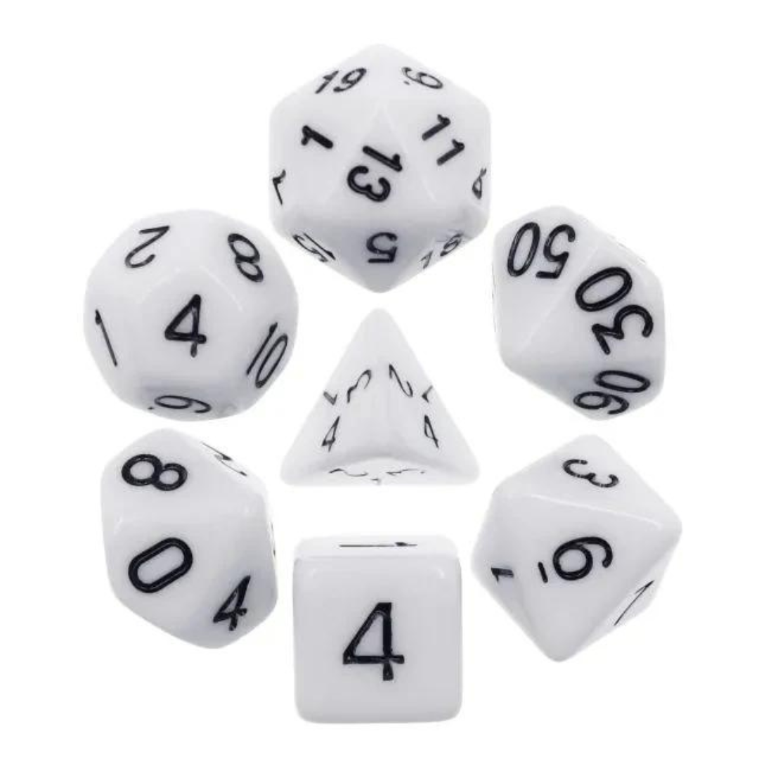 Opaque white dice