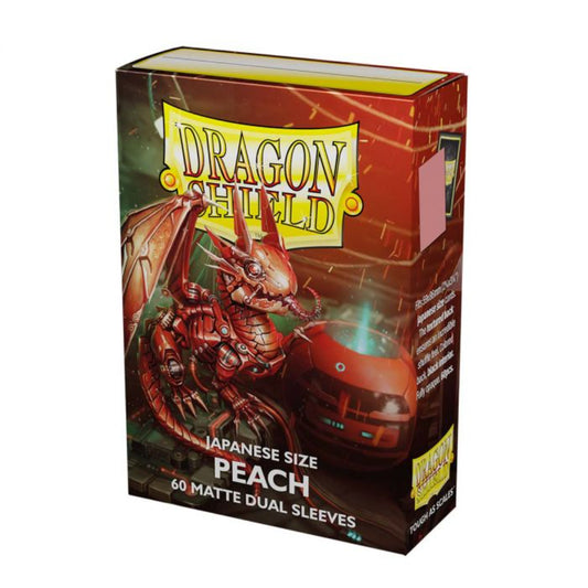 Dragon Shield Sleeves - Japanese size: Matte Dual 60 Peach