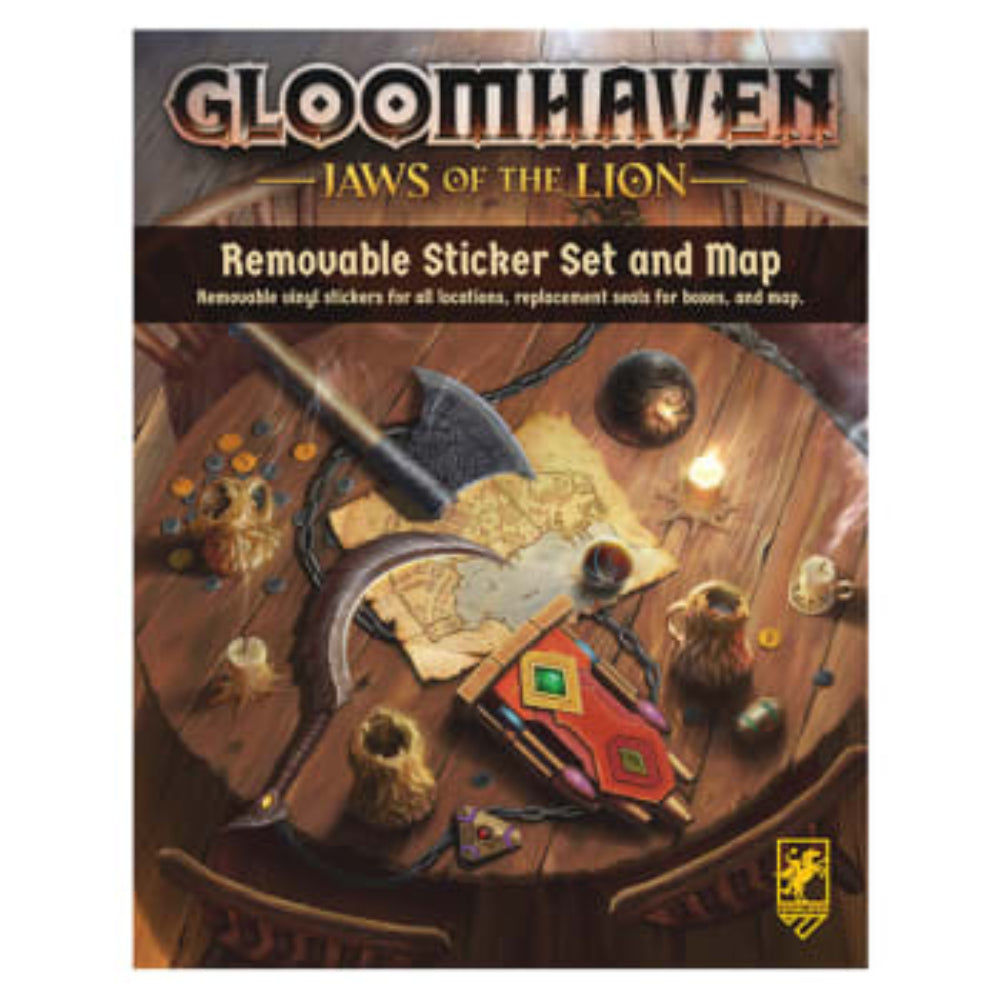 Gloomhaven Jaws of the Lion Removable Sticker Set & Map