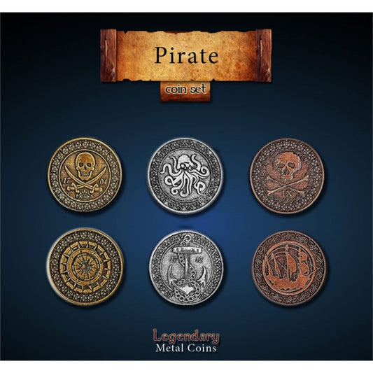 Legendary Metal Coins - Pirate Coin Set (24 coins)