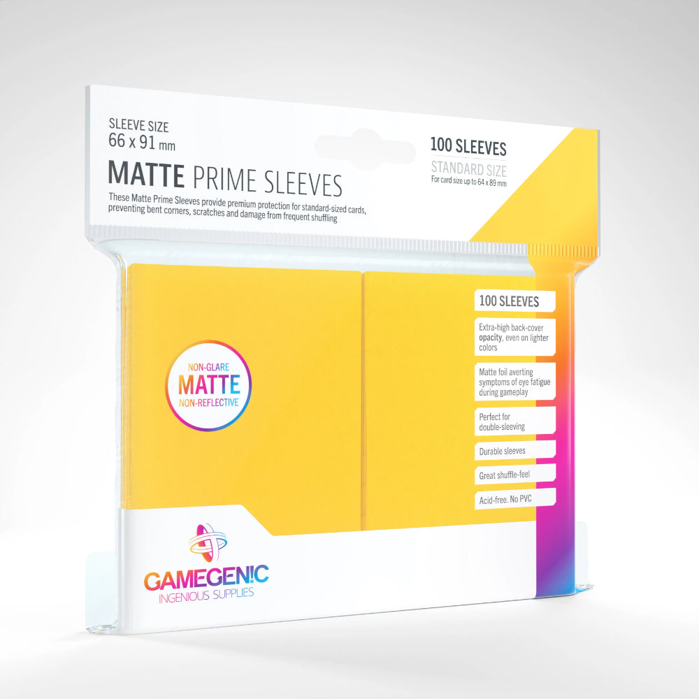 GameGenic - Matte Prime Sleeves: Yellow (100)