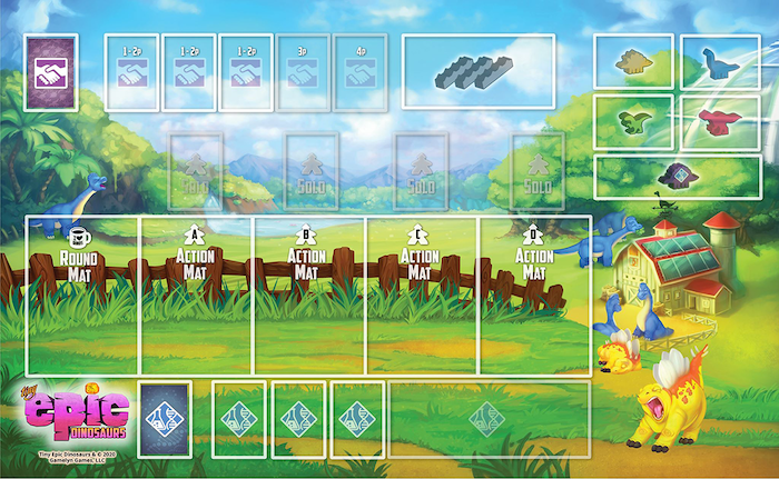 Tiny Epic Game Playmat – Dinosaurs