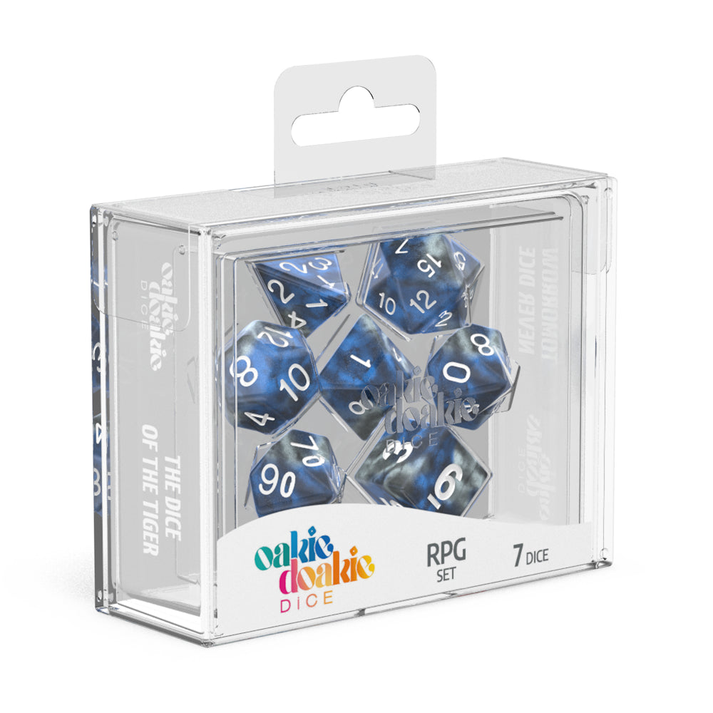 oakie doakie DICE RPG Set Gemidice: Liquid Steel (7)