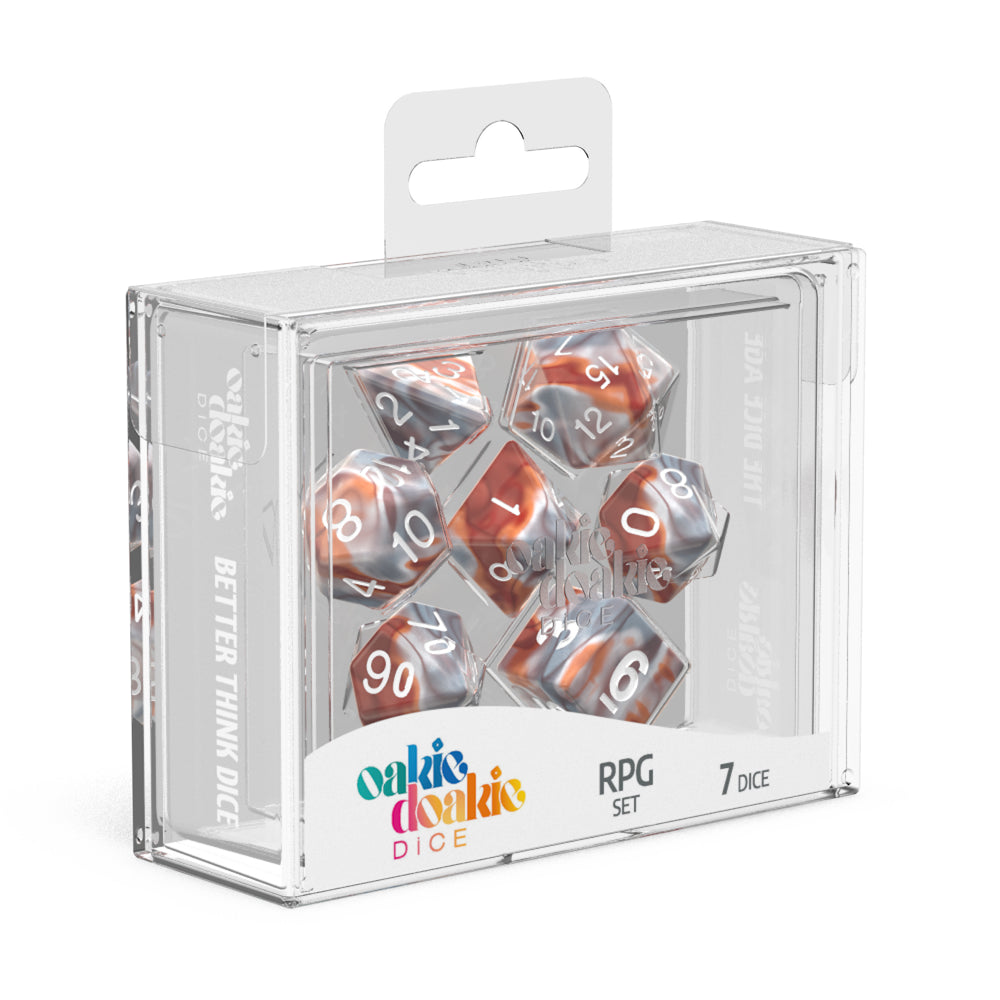 oakie doakie Dice RPG Set Gemidice Silver-Rust  (7)