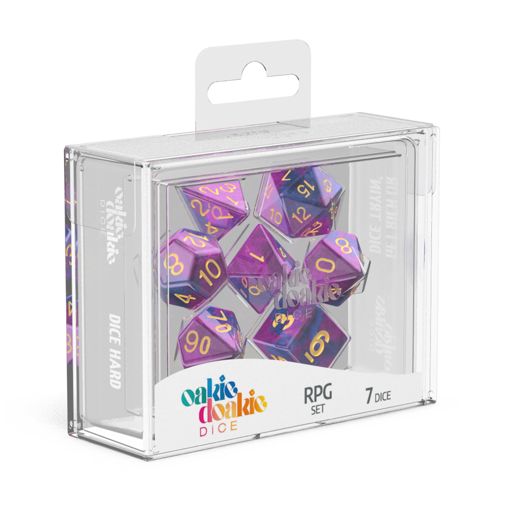 oakie doakie DICE RPG Set Gemidice: Amethyst (7)