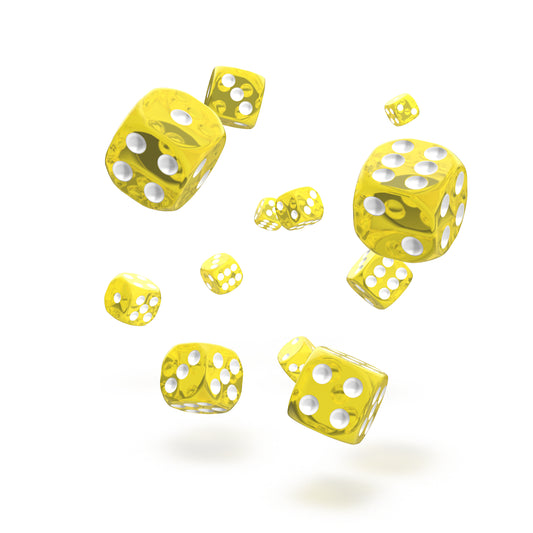 oakie doakie D6 Dice 12mm Translucent Yellow (36)